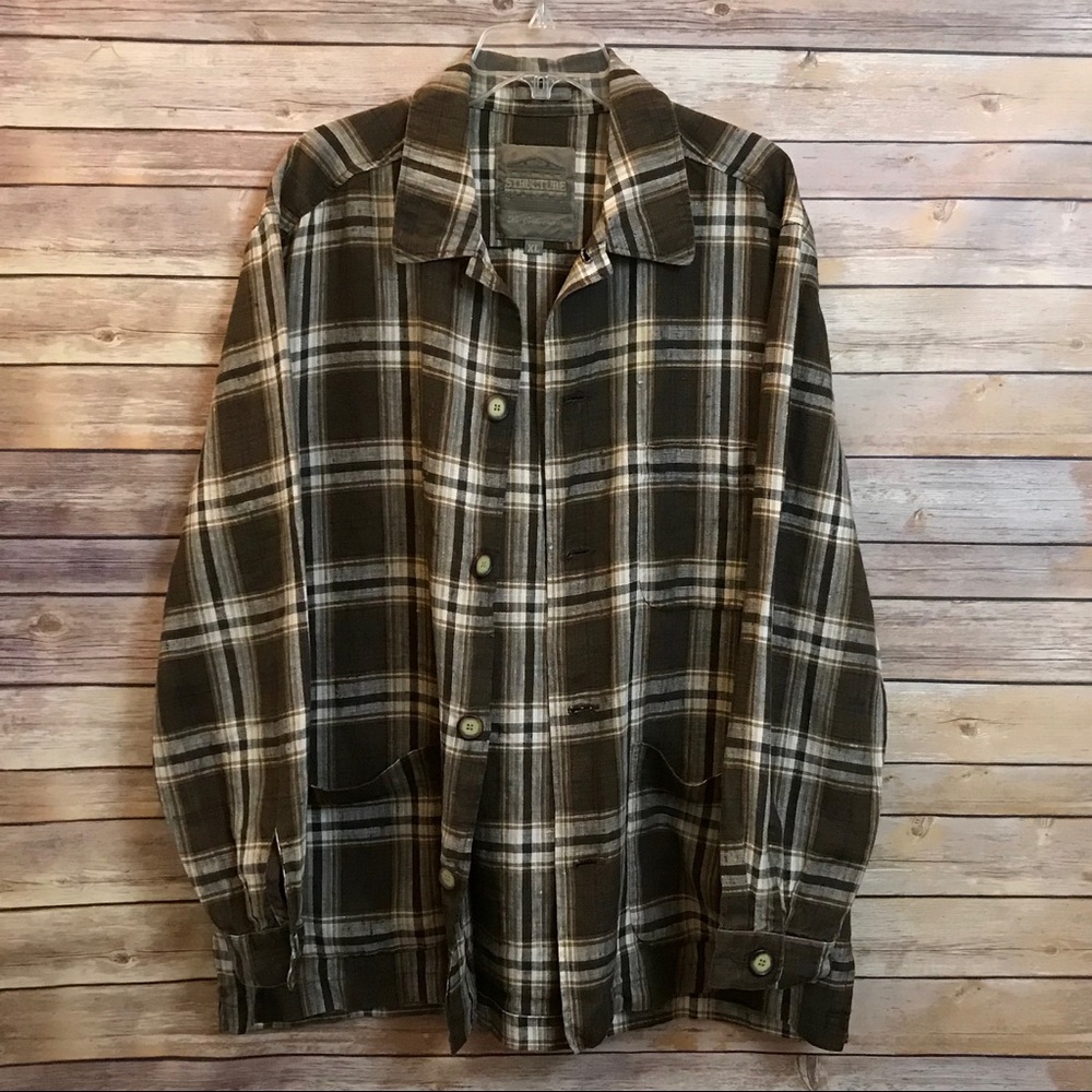 Le Collezioni Structure Distressed Plaid Shirt